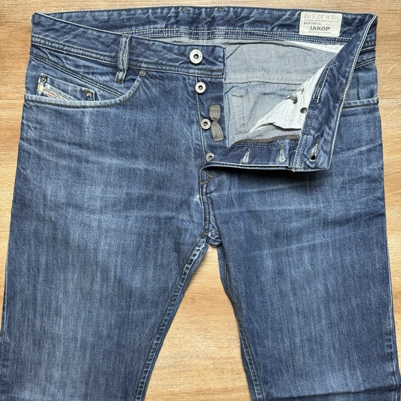 Diesel Jeans Men 32x32 Blue Iakop Slim Taper Denim Dark Wash